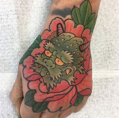 What are the traditional japanese tattoo meanings? Japanese Oni hand tattoo done by TomTom #sunsettattoonz www.sunsettattoo.co.nz