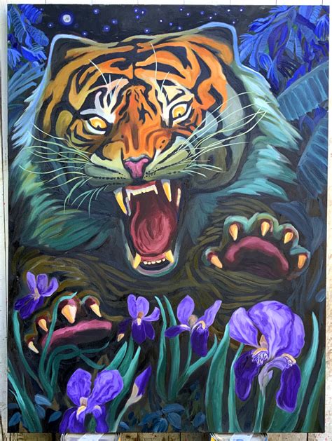 Tiger Tiger Burning Bright 2020 — Helen Hunter Art