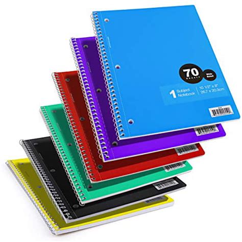 Emraw 1 Subject Spiral Notebook 70 Sheets Wide Ruled Wire Binding