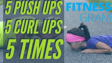 5 Push Up 5 Curl Up Cadence To Music Youtube
