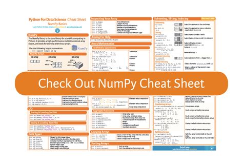 NumPy Cheat Sheet Data Analysis In Python Article DataCamp