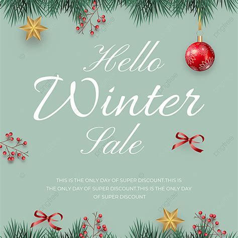Green Background Winter Promotion Sns Template Download On Pngtree
