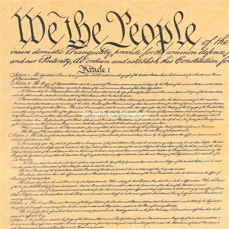 Constitution Of The United States 1787 12 X 18