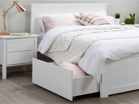 White Double Beds With Storage On Sale Now