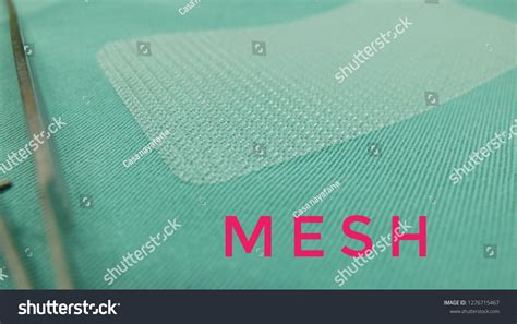 Synthetic Mesh Used Surgical Repair Hernia Stock Photo 1276715467