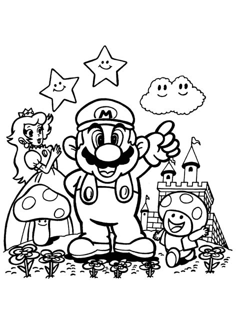Dibujo 19 De Super Mario Para Colorear