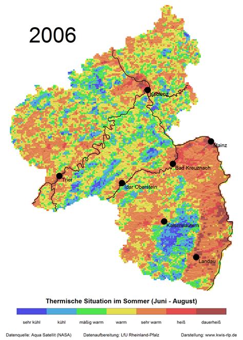 Klimawandelinformationssystem Rheinland Pfalz Thermalkartierung