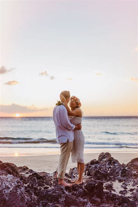 Beautiful Sunset Beach Couples And Engagement Photography Session On The Big Island Of Hawaii