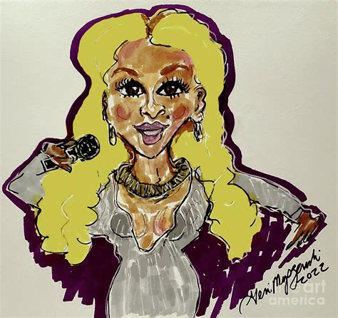 Mary J Blige Queen Of Hip Hop Soul Mixed Media By Geraldine Myszenski