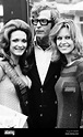 Actor Michael Caine and actress Suzanne Leigh photographed with ...