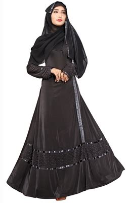 Diverse range of handicrafts tht reveals the beauty of pakistan's rich culture. Black Printed Lycra Islamic Style Festive Wear Burka With ...