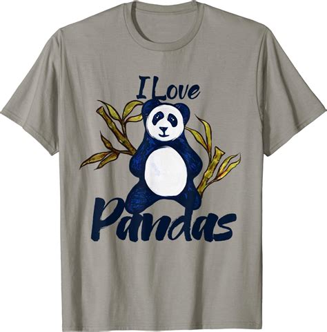 I Love Pandas Cute Panda Bear T Shirt Uk Fashion