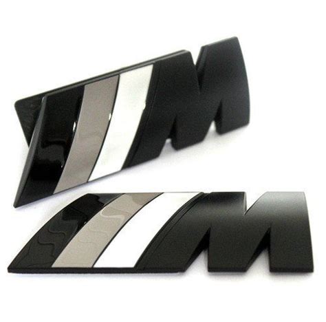 Car Fashion Bmw M Sport Black Grill Rear Badge Set Emblem Badge