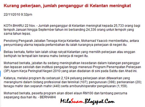 Tingkat inflasi indonesia pada tahun 2000; Pengangguran di Kelantan meningkat, fakta atau auta ...