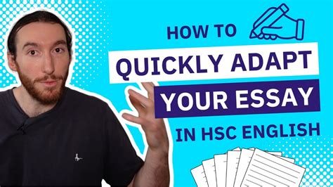 How To Quickly Adapt Your Essay In Hsc English Youtube