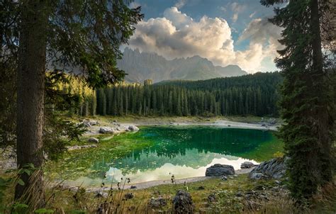 Wallpaper Trees Landscape Mountains Nature Lake Italy Forest The