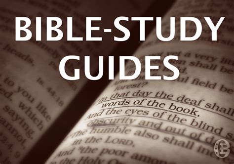 Bible Study Guides Overview Bible
