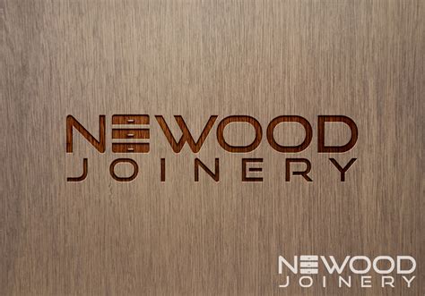 modern upmarket woodworking logo design  newood