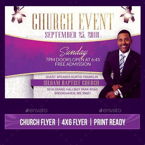 Church Event Flyer Template V4 Flyer Flyer Template Event Flyer