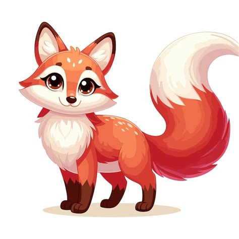 Premium Vector Cute Fox Vector Cartoon Illustration