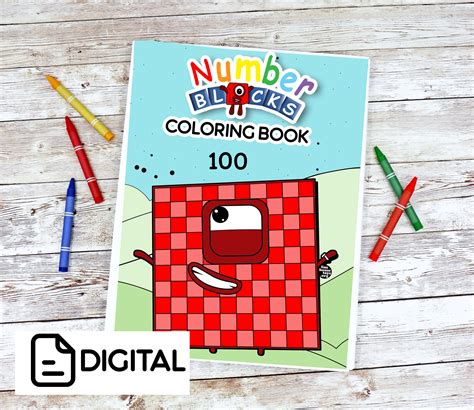 Numberblocks 10 To 100 Coloring Book Digital Etsy