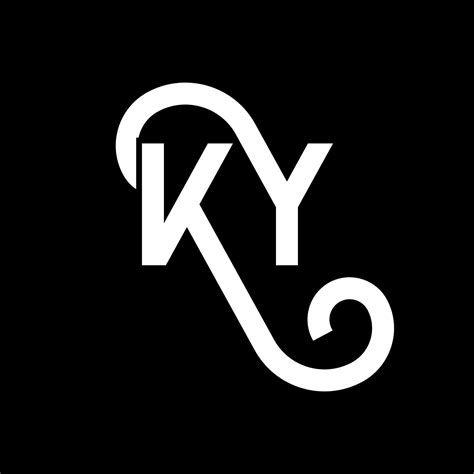 ky letter logo design on black background ky creative initials letter logo concept ky letter