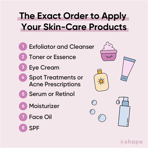 the exact skin care routine order to properly apply your products