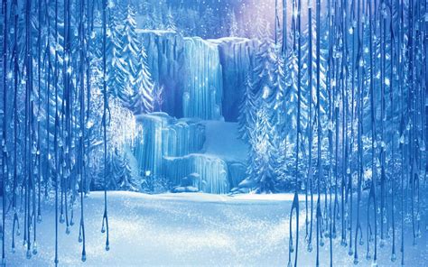 Artistic Forest Snow Waterfall Winter Wallpaper 5120x3200 1191849