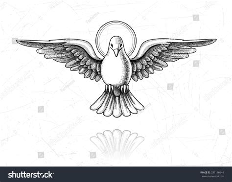 1 065 Holy Spirit Dove Outline Kép Stockfotó és Vektorkép Shutterstock