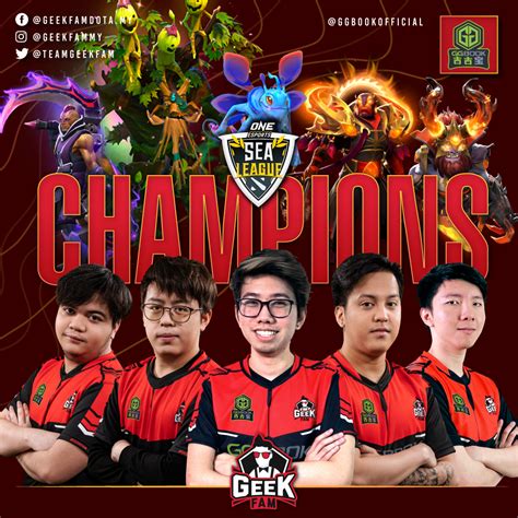 icons of philippines dota scene along with the rest of geek fam crowned champions of one