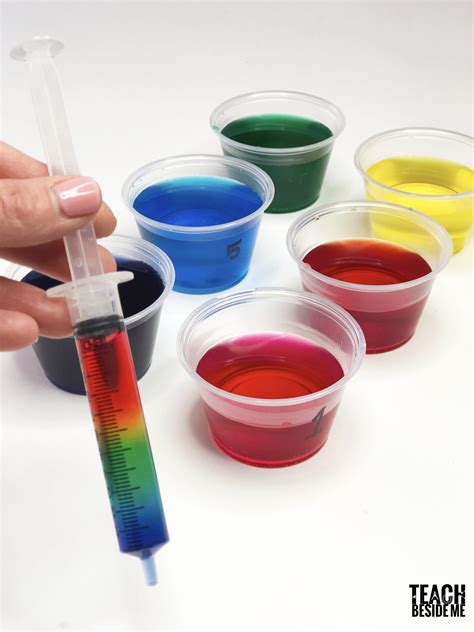 Rainbow Science Sugar Density Experiment Teach Beside Me