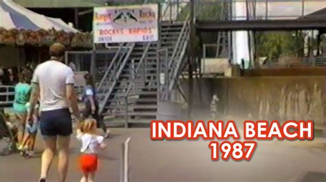 My FIRST TIME At Indiana Beach 1987 Vintage Amusement Park Footage