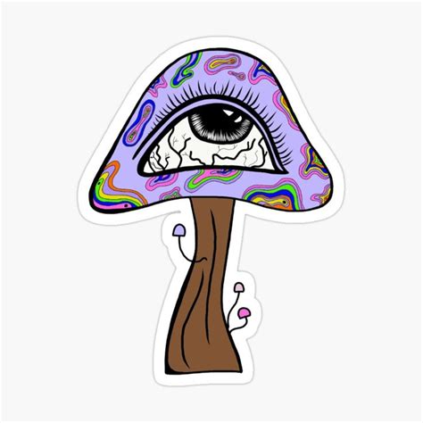 Psychedelic Mushroom Sticker By Kellie Espie Ubicaciondepersonascdmx