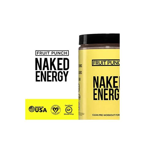 Fruit Punch Naked Energy Clean Pre Workout Supplement For Men And Women Vegan Friendly No