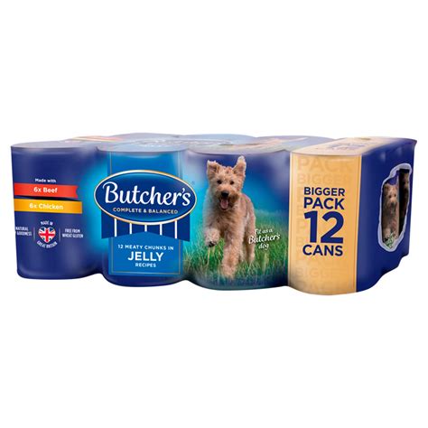 Butchers Chunks In Jelly Recipes Wet Dog Food Tins 12 X 400g Dog