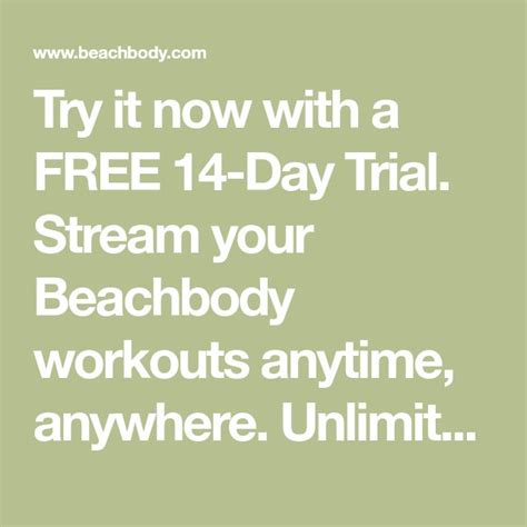 Try It Now With A Free 14 Day Trial Stream Your Beachbody Workouts