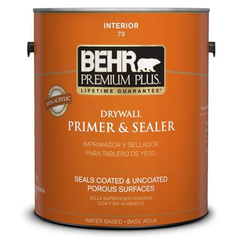 Behr Premium Plus 1 Gal Drywall Primer And Sealer 07301 The Home Depot