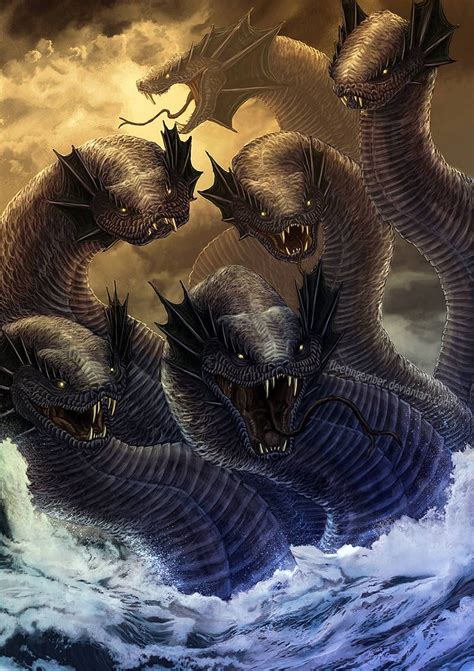 Hydra By Fleetingember On Deviantart Mythical Creatures Mythological