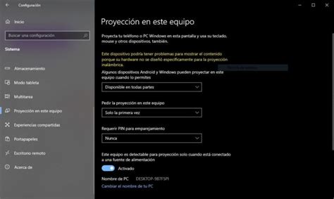 Cómo compartir la pantalla en Windows 10 con otro PC sin programas