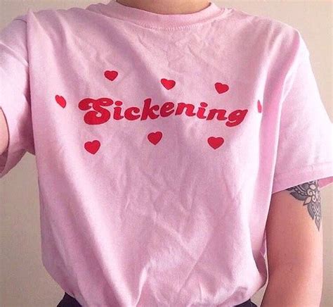 Sickening Tee Aesthetic Shirts Pink Tshirt
