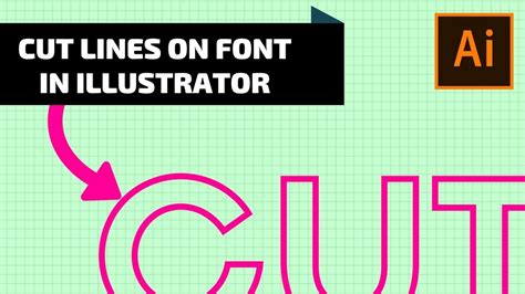 Cut Lines On Font Illustrator Youtube