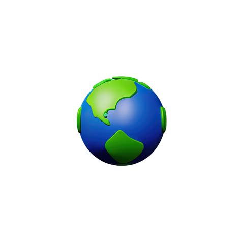 3d Cartoon Planet Earth Icon 24761776 Png