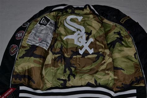 Authentic Alpha Industries New Era Mlb Chicago White Sox Ma 1 Bomber
