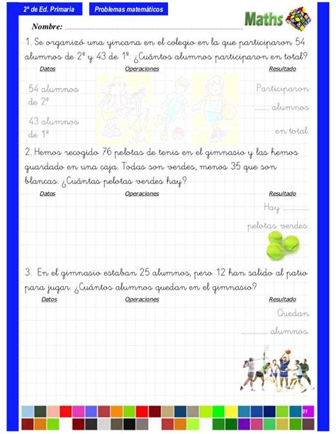 Actividades En Cuadernillo De Matemáticas 2grado