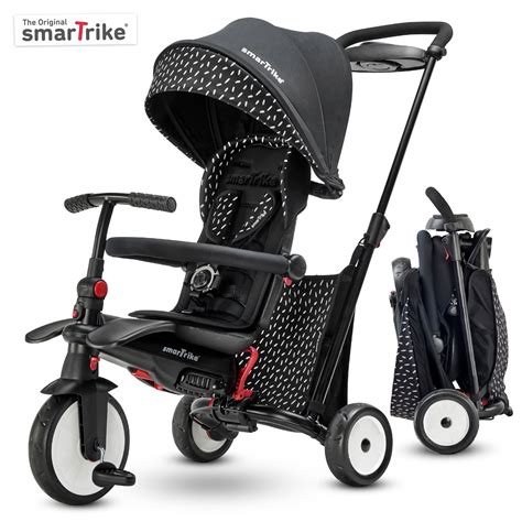 Smartrike Str5 7 In 1 Folding Baby Stroller Tricycle 9m Bandw