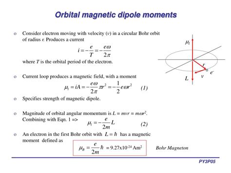 Ppt Lectures Magnetic Dipole Moments Powerpoint Presentation Free Download Id