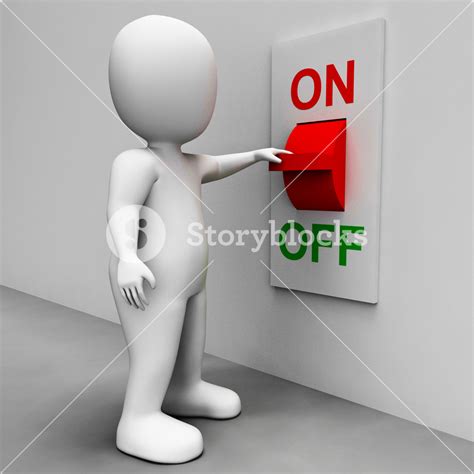On Off Switch Shows Energy Supply Royalty Free Stock Image Storyblocks