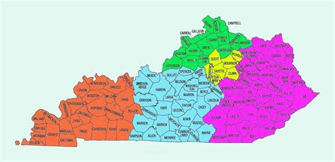 Kentucky Map Map Educational Technology Kentucky