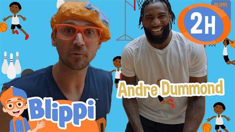 Blippi Learns How To Slam Dunk With Basketball All Star Andre Drummond