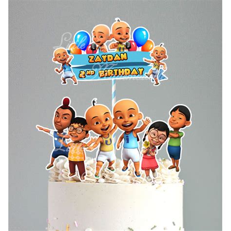 Jual Topper Birthday Cake Upin Ipin Kota Surabaya Lit Mademois